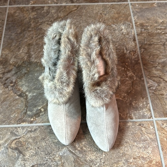 Suede and Faux Fur Booties - Picture 2 of 5
